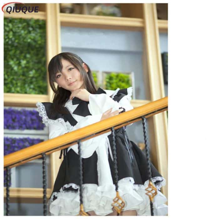 Frauen Herren Maid Outfit lang Maid Cosplay 3