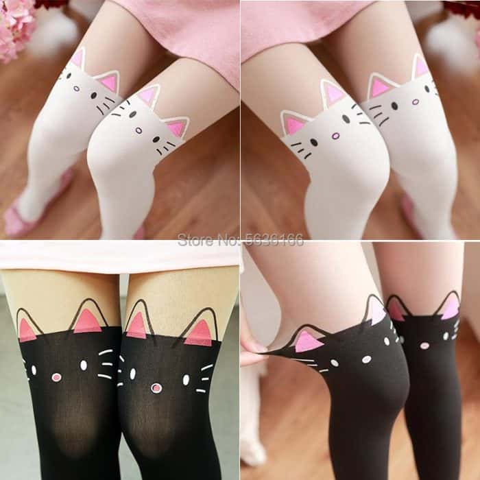 Anime Overknee Socken Sailor cosplay lolita socken Katze Nette mädchen Cartoon engen Leggings Strümpfe 1